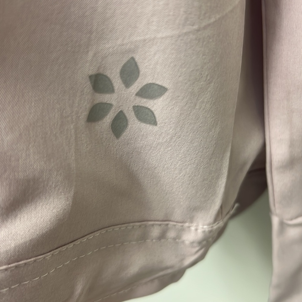 30. Nine West Active Quarter Zip Pullover Wind Breaker, Pink, Size Med. Like New - Picture 6 of 8